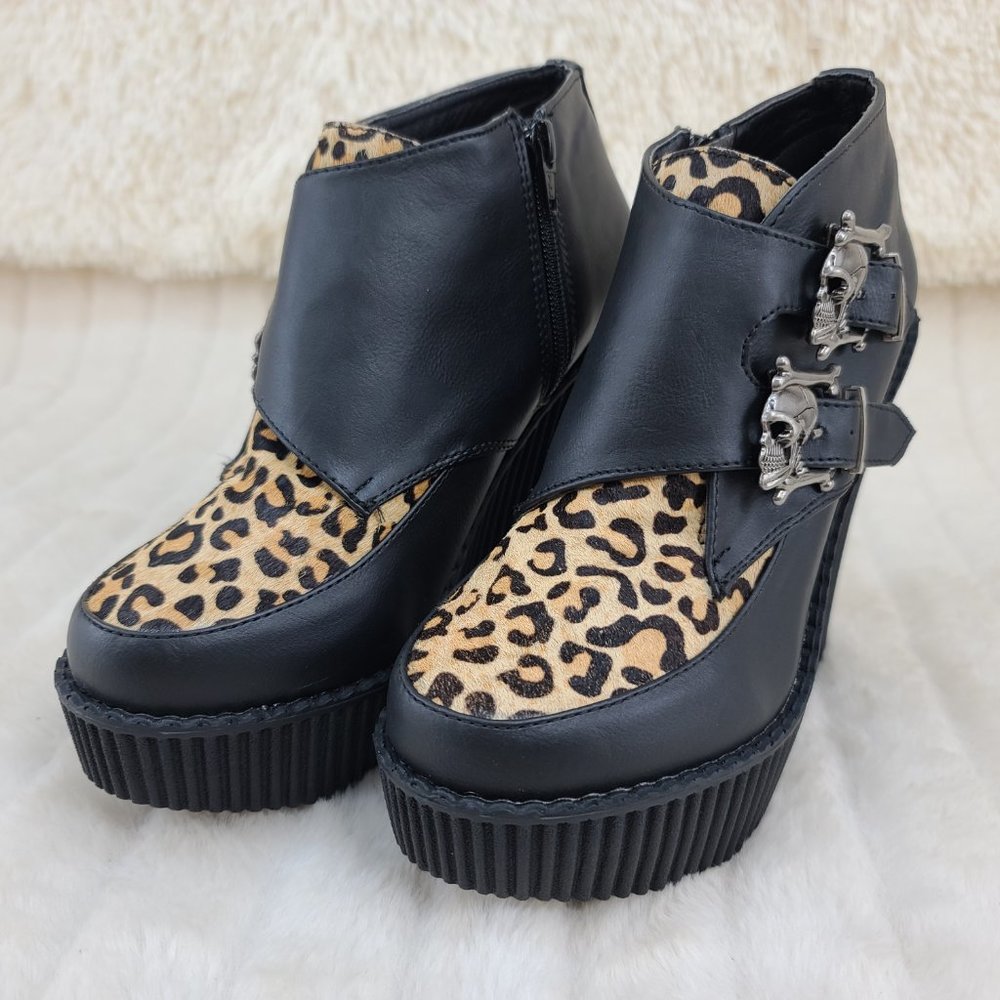 Demonia Wedge Platform Monk Creeper - Picture 3 of 8